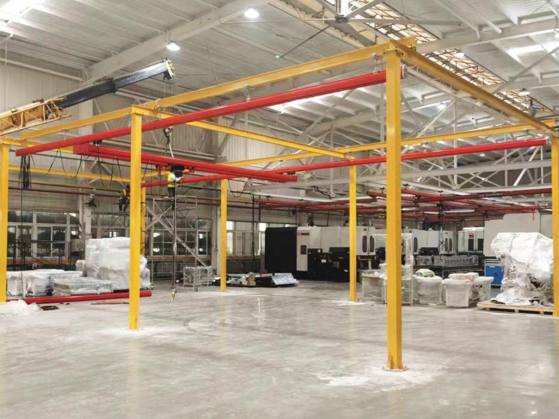 越力重工KBK起重機在濟南中國重汽安裝現場